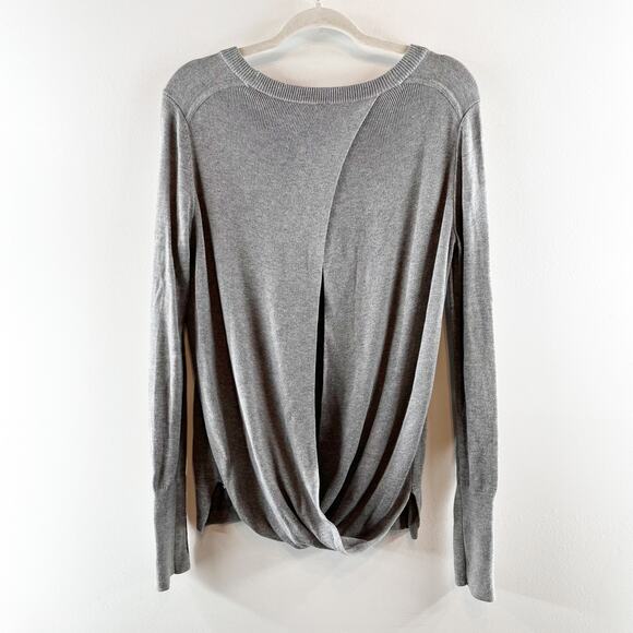 Lululemon Bring It Backbend Long Sleeve Sweater Heathered Medium Grey 8 - Picture 5 of 7